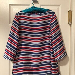 Lauren Ralph Lauren Red, white, and blue stripes. Boat neck, Tunic.